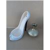 Image 1 : High heel Wie Bottle Holder and Brass vase
