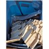 Image 8 : Pallet of items- table legs, tool boxes, garden decor, electrical supplies and gate