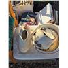 Image 2 : Pallet of items- tools, hardware, enamel ware, chair