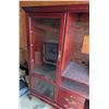 Image 5 : Good Condition (Just Needs some Work) 56.5"x19"x60" Wooden Entertainment Center W/ glass Door and Dr