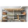 Image 2 : ROLLING METAL STORAGE RACK WITH CONTENTS. 6" WHEELS. OVERALL SIZE 8'X4'X7'H.