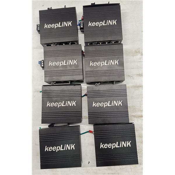 Lot of (8) Keep Link #KP-9000-45-5TXm Industrial Switches
