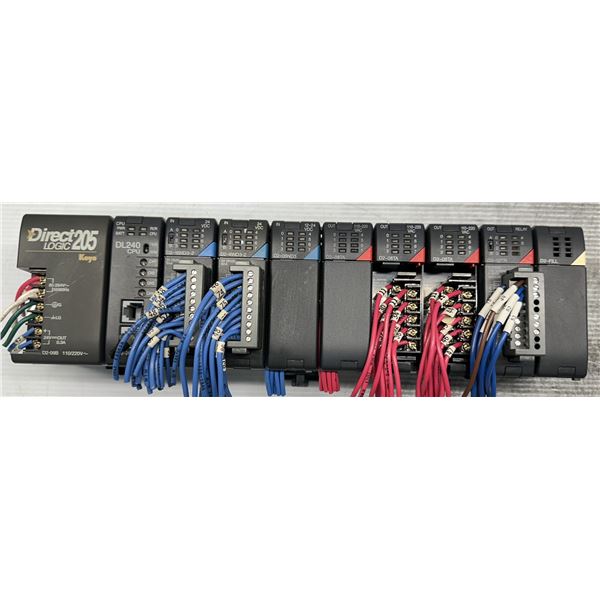 Automation Direct #D2-09B Direct Logic 205 Koyo I/O Chassis w/Modules