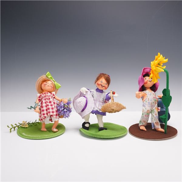 3pc Annalee Doll Society Logo Kids Figurines