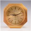 Image 1 : Japanese Seiko Quartz Alarm Clock, Gold Tone Octagonal
