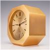 Image 2 : Japanese Seiko Quartz Alarm Clock, Gold Tone Octagonal