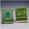 7pc Pond Themed Art Pottery Tiles