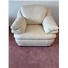 Image 1 : White Natuzzi Leather Armchair