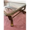 Image 2 : Glass Top Coffee Table with a Brass Finish