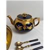 Image 2 : Servingware with Gold & Brass Accents