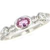 Image 2 : White Gold Pink Sapphire and Diamond Stacker Ring
