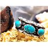 Image 3 : Vintage Turquoise Ring Zin Sun Stamp May Be Pueblo