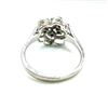 Image 2 : Emerald Cluster Ring with Diamond Swirl Halo