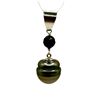 Image 2 : Bold Tahitian Pearl & Onyx Pendant in Sterling Silver