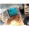 Image 2 : Vintage Shube's Manufacturing Turquoise Man's Ring