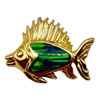 Image 2 : Smiling Sailfish Slide Pendant w/ Black Opal Inlay
