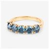 Image 3 : Enchanting Genuine Blue Diamond Band, Ring 1.83CTW