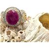 Image 2 : Bold And - Or Chunky Ruby and Diamond Swirl Ring