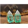 Image 1 : Ethiopian Emerald and Diamond Elegant Earrings