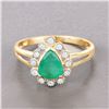 Image 2 : Zambian Emerald and Diamond Ring for Young Love