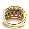 Image 8 : Multi-Colored Sapphire Concave Wide Band Ring