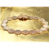 Image 2 : Woven Mesh Link TriColor Asymmetric Heavy Bracelet