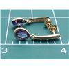 Image 9 : 14K Yellow Gold Dangling Tanzanite Earrings