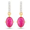 Image 1 : Ruby and Diamond Dangling Earrings