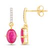 Image 2 : Ruby and Diamond Dangling Earrings