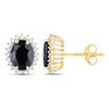 Image 2 : Iconic Blue Sapphire and Diamond Earrings