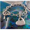 Image 2 : Rolo Link Toggle Bracelet w/ Dangling Heart Tag