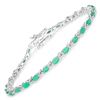 Image 1 : Genuine Zambian Emerald Eternity Bracelet 3.24 CTW