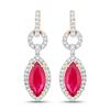 Image 1 : Ruby and Diamond Marquise-Cut Doorknocker Earrings