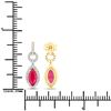 Image 3 : Ruby and Diamond Marquise-Cut Doorknocker Earrings