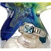 Image 3 : Swiss Blue Topaz Unisex Ring - Designer Quality
