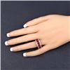 Image 8 : Genuine Ruby & Natural Diamond Tapered Band, Ring