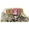 Image 3 : Fancy Pink Sapphire and Diamond Ring
