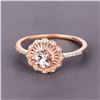Image 2 : Precious Pink Gold Morganite &Diamond Stacker Ring