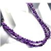 Image 1 : Double-Strand Necklace of Polished Amethyst Beads