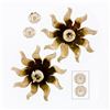 Image 5 : Antique Victorian 14K Yellow Gold Seed Pearl Large Domed Starburst Stud Earrings