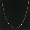 Image 2 : 18k Yellow Gold 3.1mm White Pearl by the yard 31" Curb Chain Station Necklace