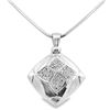 Image 1 : 18kt WG Diamond Pendant and chain