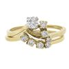 Image 2 : 14K Gold 0.40 ctw Round Brilliant Diamond Engagement Ring & Band Fit Together Se
