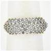 Image 1 : Estate 10K Two Tone Gold 1.0 ctw Round Prong Set Diamond 5 Row Wide Band Ring