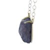 Image 3 : Chinchar Maloney 14k White Gold Uncut Purple Pendant on 18" Cable Link Chain