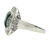 Image 2 : Vintage Platinum 5.2 ctw AGL Square Step Colombian Emerald & Diamond Platter Rin