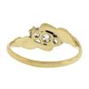 Image 2 : Antique Victorian 10k Gold 0.34 ctw Old Cut Diamond Repousse Work 3 Stones Ring
