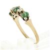 Image 8 : Antique Victorian 14k Gold.70 ctw Round Prong Tsavorite Diamond 5 Stone Band Rin