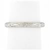 Image 1 : Antique Art Deco Tiffany & Co. Platinum 2.6mm Detailed Engraved Stack Band Ring
