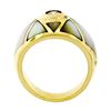Image 8 : 18K Yellow Gold.33 ctw Diamond Mosaic Inlaid Mother of Pearl Domed Wide Band Rin